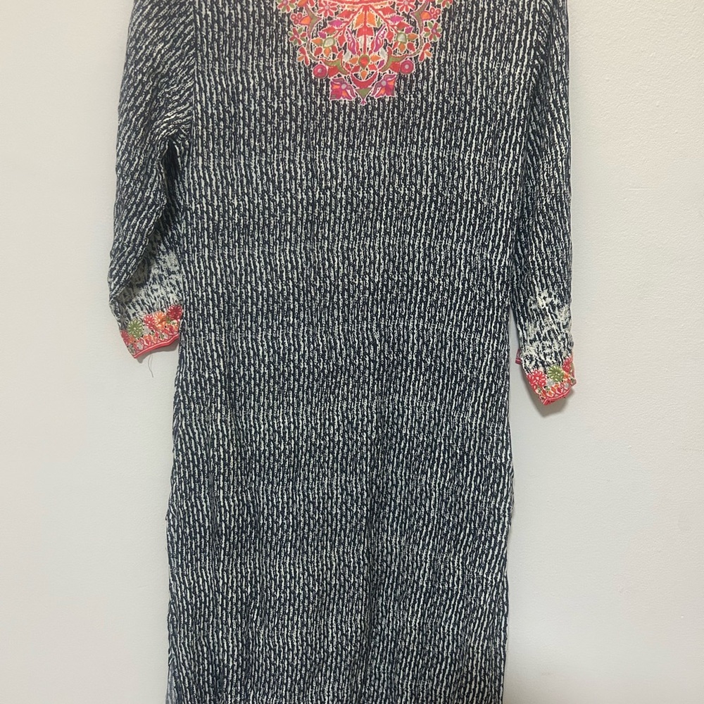 BIBA Indian Floral print straight kurta set 0194 - Picture 9 of 12